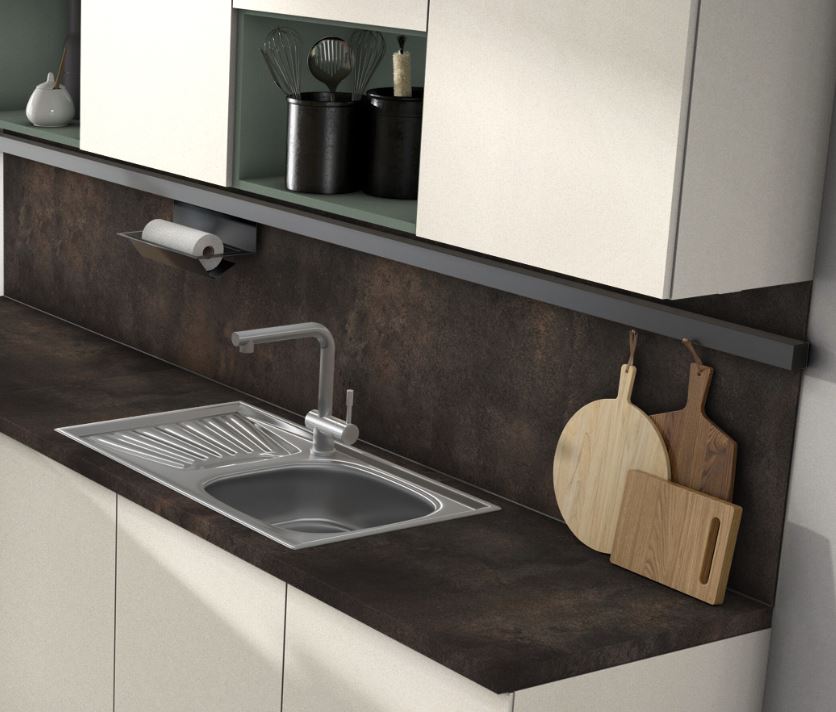 Antracit Titanit / Világosszürke Pietra Fanano hátfalpanel - Egger F228 ST78 / F230 ST75 - Image 2