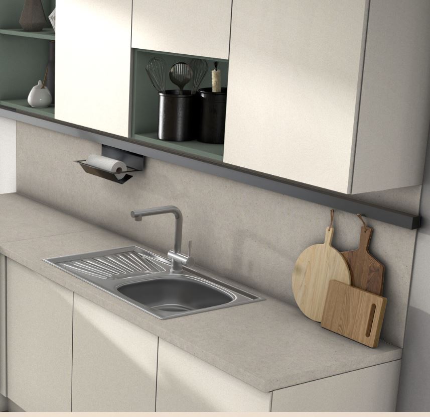 Antracit Titanit / Világosszürke Pietra Fanano hátfalpanel - Egger F228 ST78 / F230 ST75 - Image 3