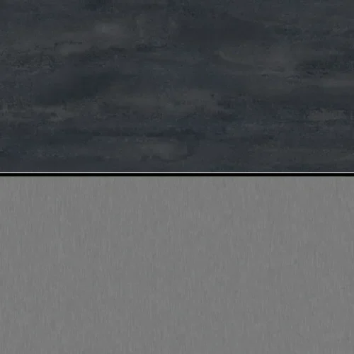 Kronospan K353 RT Charcoal Flow / K523 PE Platinium Disk konyhai hátfalpanel