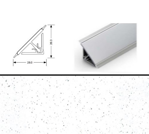 Fehér Andromeda munkalap vízvető - Kronospan K217 GM