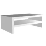 Monitorállvány polccal (42x13x24cm) - fehér