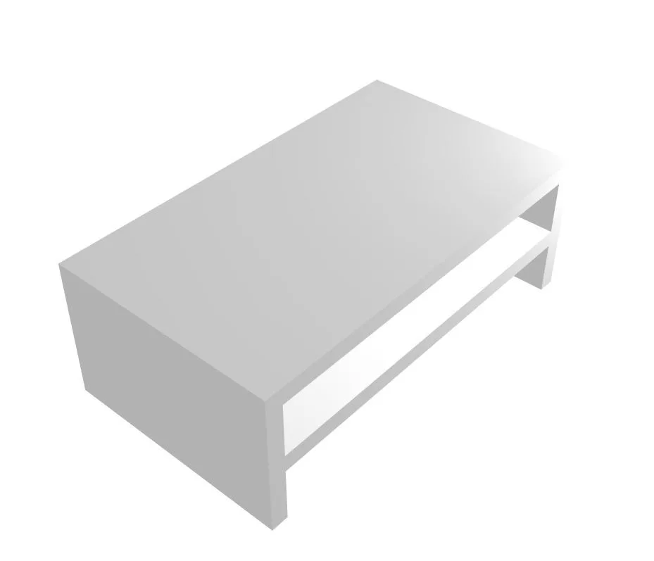 Monitorállvány polccal (42x13x24cm) - fehér