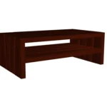Monitorállvány polccal (42x13x24cm) - mahagóni