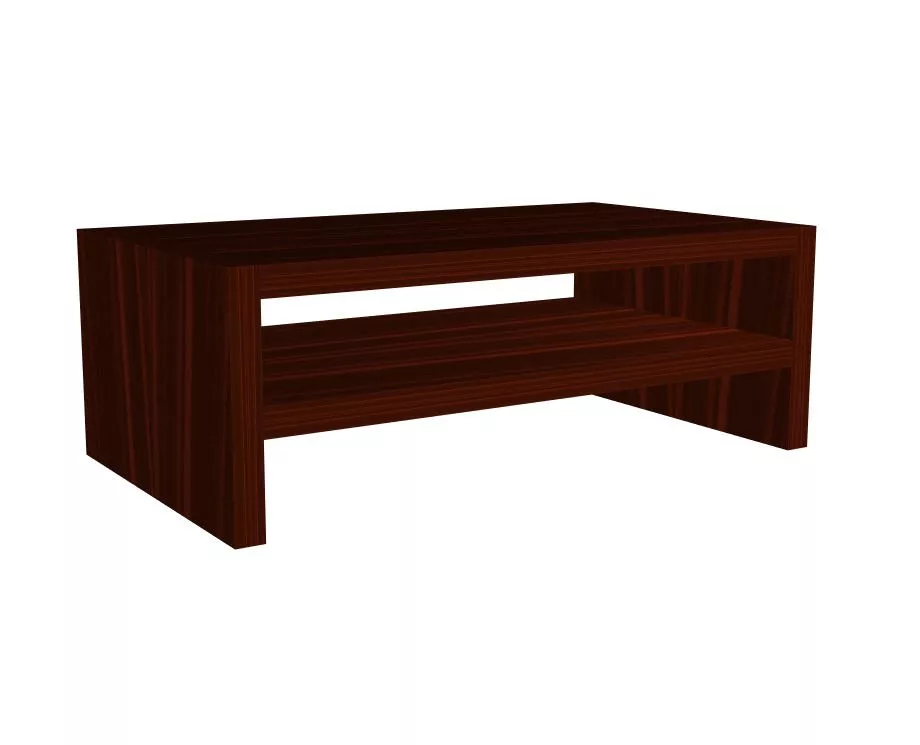 Monitorállvány polccal (42x13x24cm) - mahagóni
