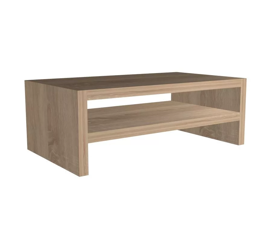 Monitorállvány polccal (42x13x24cm) - natúr tölgy