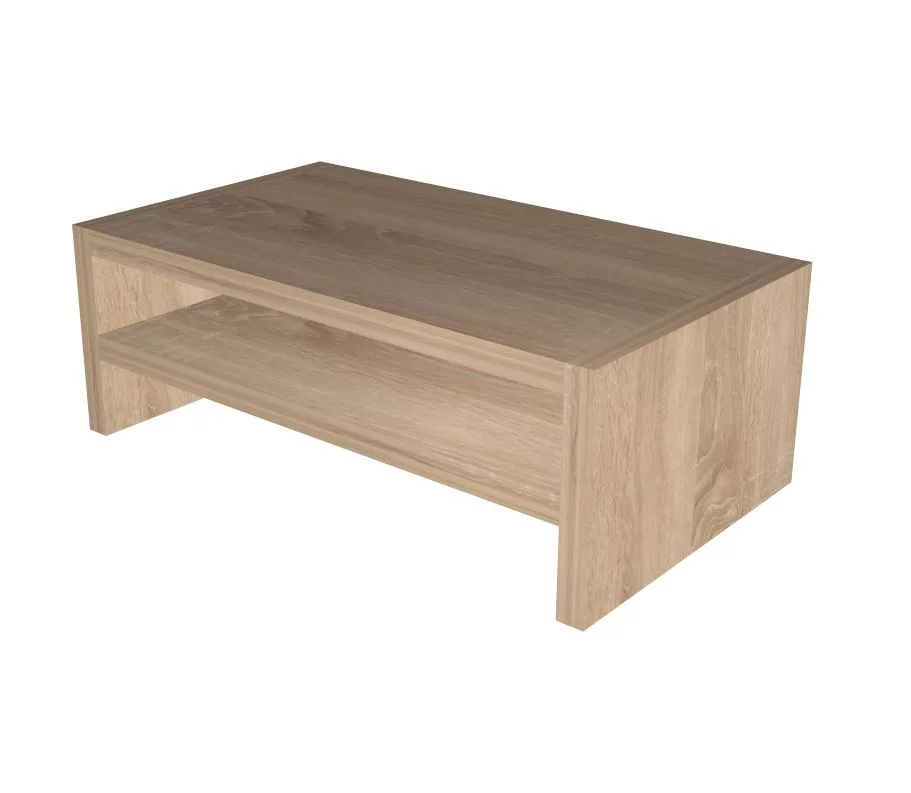 Monitorállvány polccal (42x13x24cm) - natúr tölgy