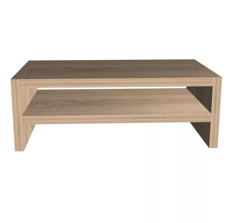 Monitorállvány polccal (42x13x24cm) - natúr tölgy