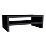 Monitorállvány polccal (42x13x24cm) - fekete
