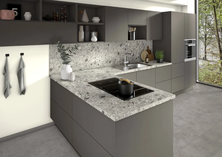 Szürke Triestino Terrazzo munkalap (920 mm) - Egger F021 ST75 - Image 3