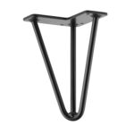 Bútorláb 175mm, fekete matt - Stronglegs FS004,