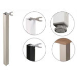 Fém asztalláb 710R/80x80mm fekete matt - StrongLegs TA001