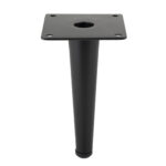 Bútorláb 150mm, fekete matt - Stronglegs FS020,