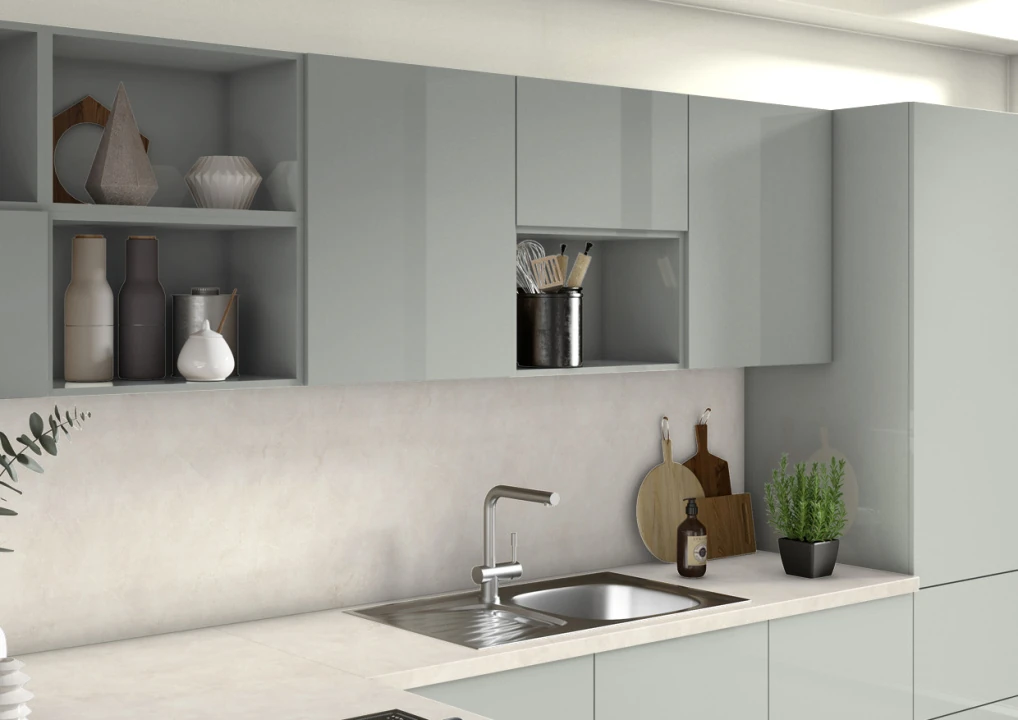 Porszürke fényes MDF bútorlap - Egger U732 PG
